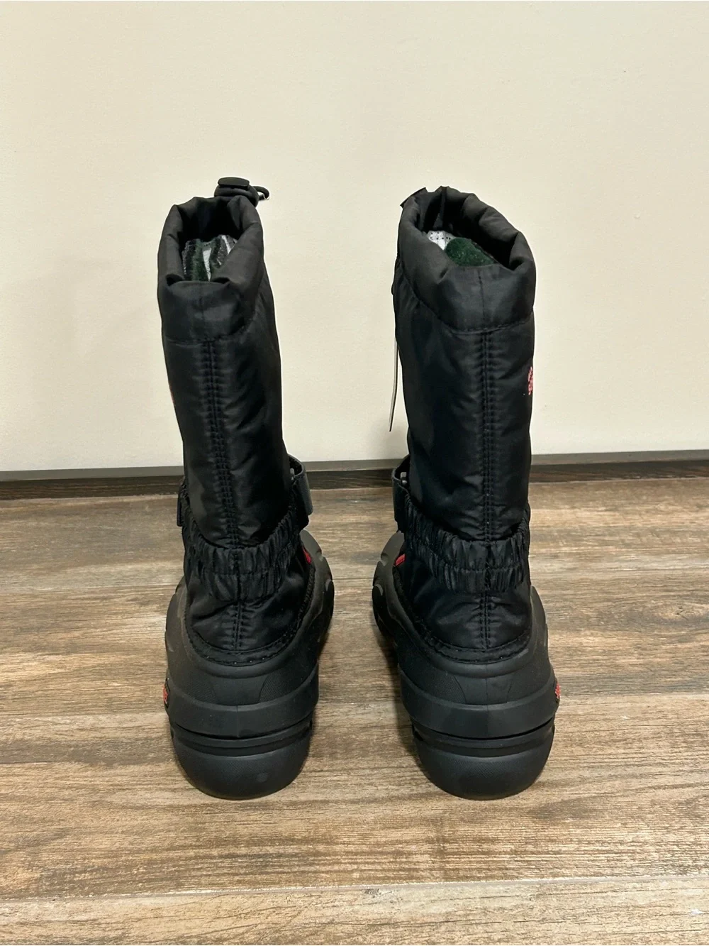SOREL Youth Flurry Black Winter Snow Insulated Walking Boots Size 3